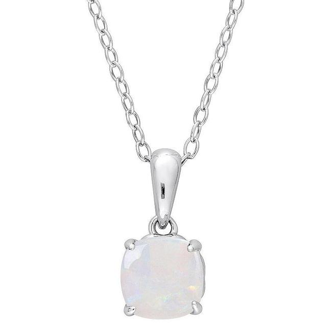 Stella Grace Sterling Silver & Gemstone Stud Pendant Necklace, Womens White Product Image