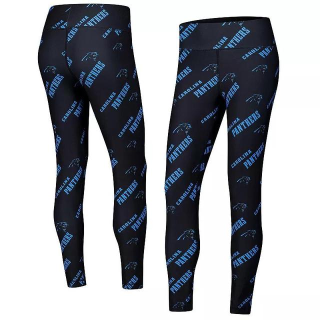 Womens Concepts Sport Carolina Panthers Breakthrough Allover Print Knit Leggings Product Image