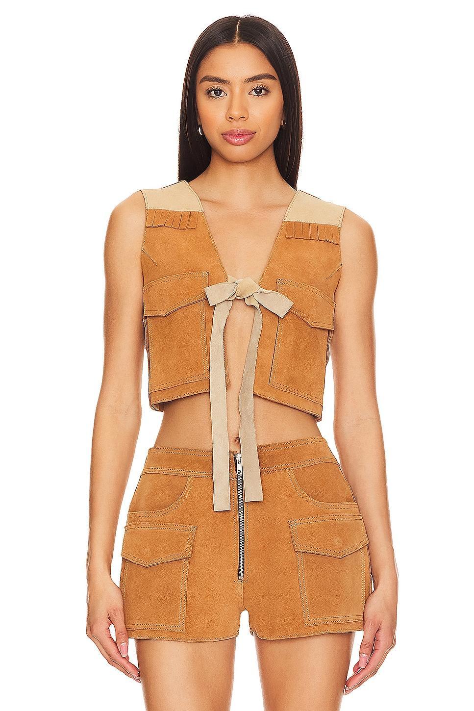 Sugar Suede Vest Understated Leather Product Image