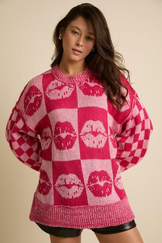 Oversized Sweater with a Kiss Product Image