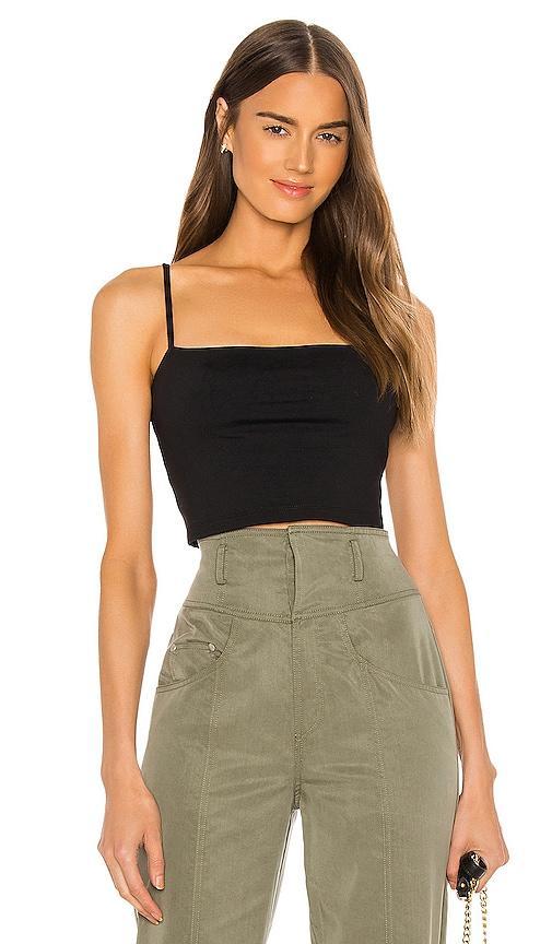 Womens Essential Square-Neck Crop Top Product Image