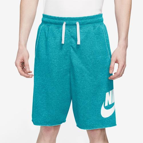 Nike Mens Nike Club Alumni Shorts - Mens White/Green Product Image