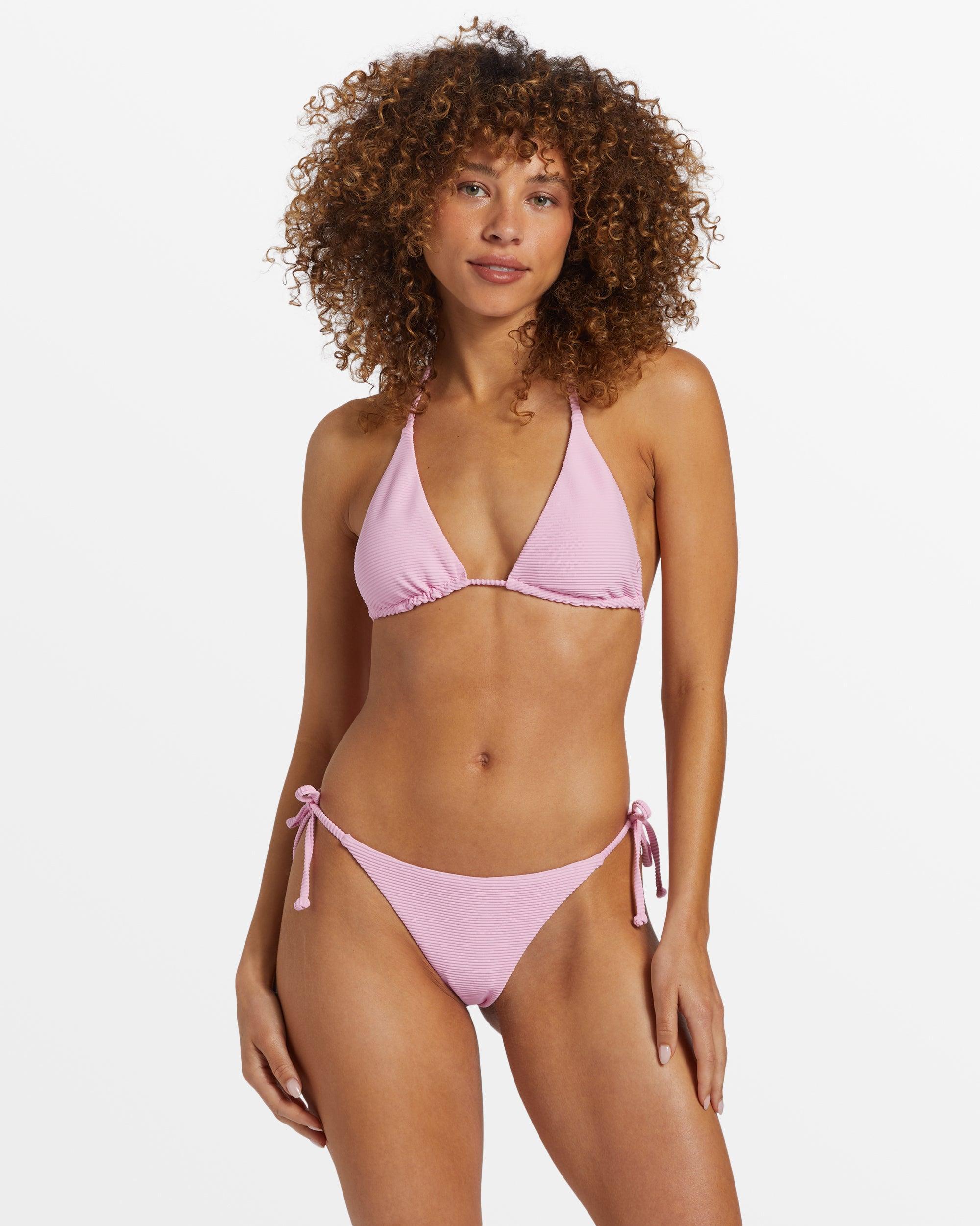 Tanlines Tie Side Tanga Bikini Bottoms - Pink Dream Female Product Image