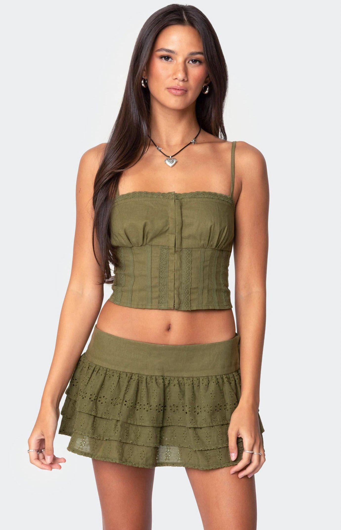 Edikted Women's Fluer Linen Look Tank Top Product Image