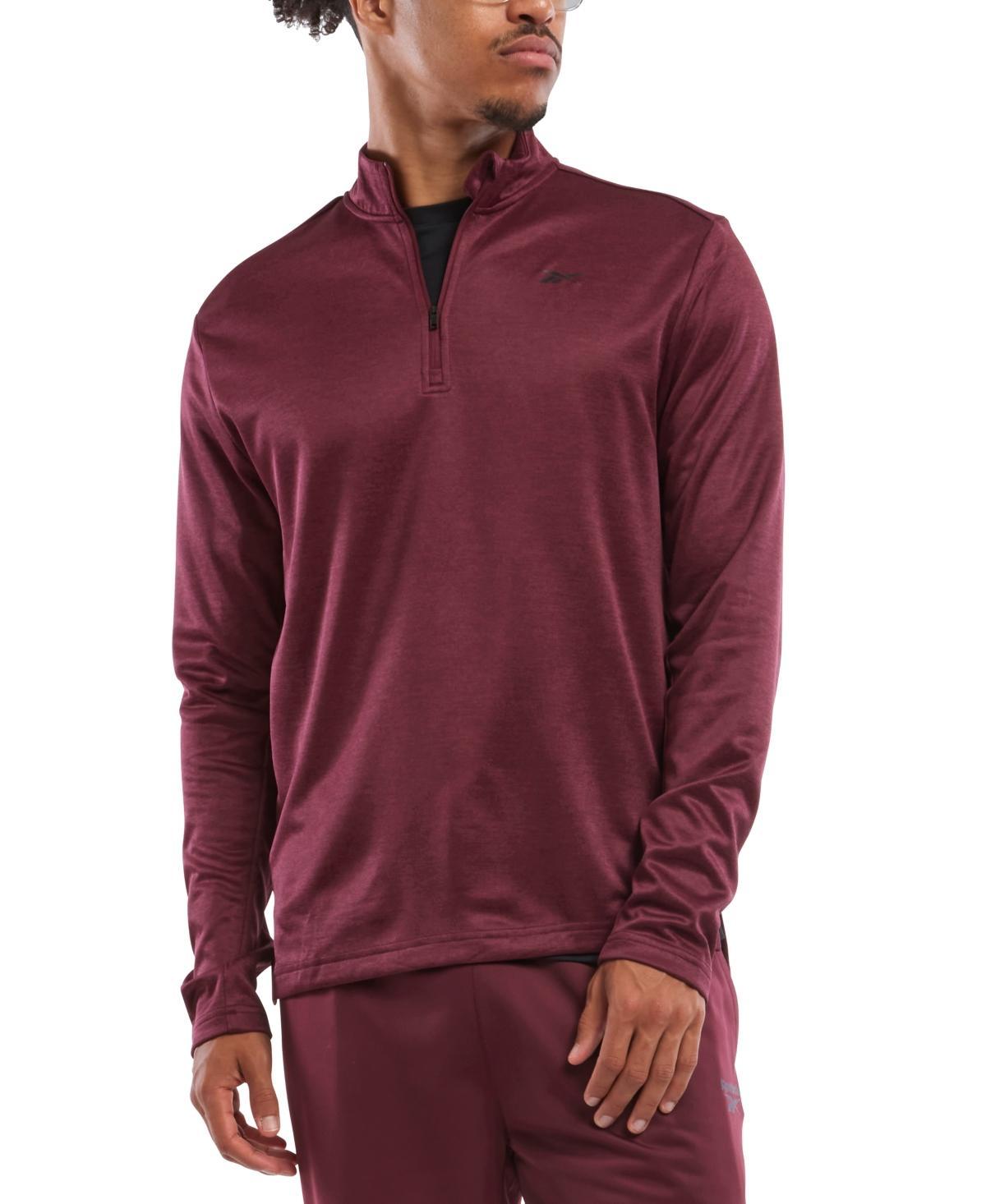 Reebok Mens Quarter-Zip Long-Sleeve T-Shirt Product Image