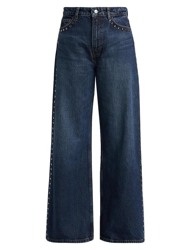 Womens Cary Studded High-Rise Slouchy Jeans Product Image