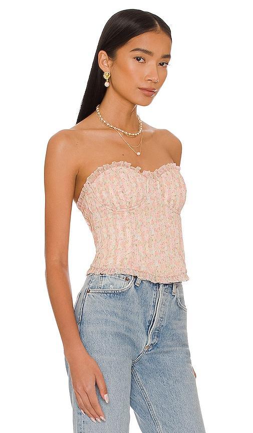 MAJORELLE Ilaria Bustier Top in Blush. Product Image