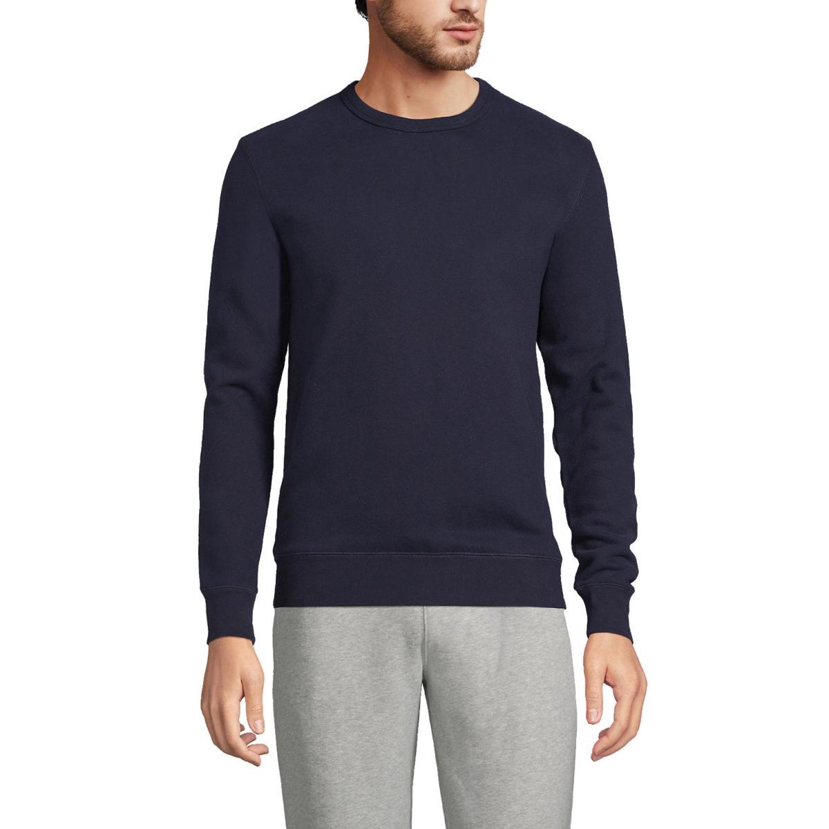 Mens Lands End Serious Sweats Crewneck Sweatshirt Green Moss Product Image