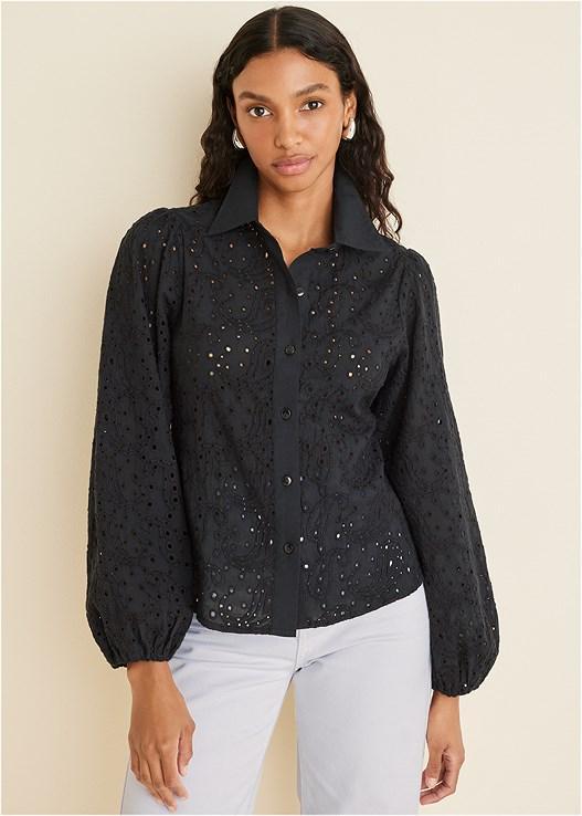 Paisley Eyelet Blouse Product Image