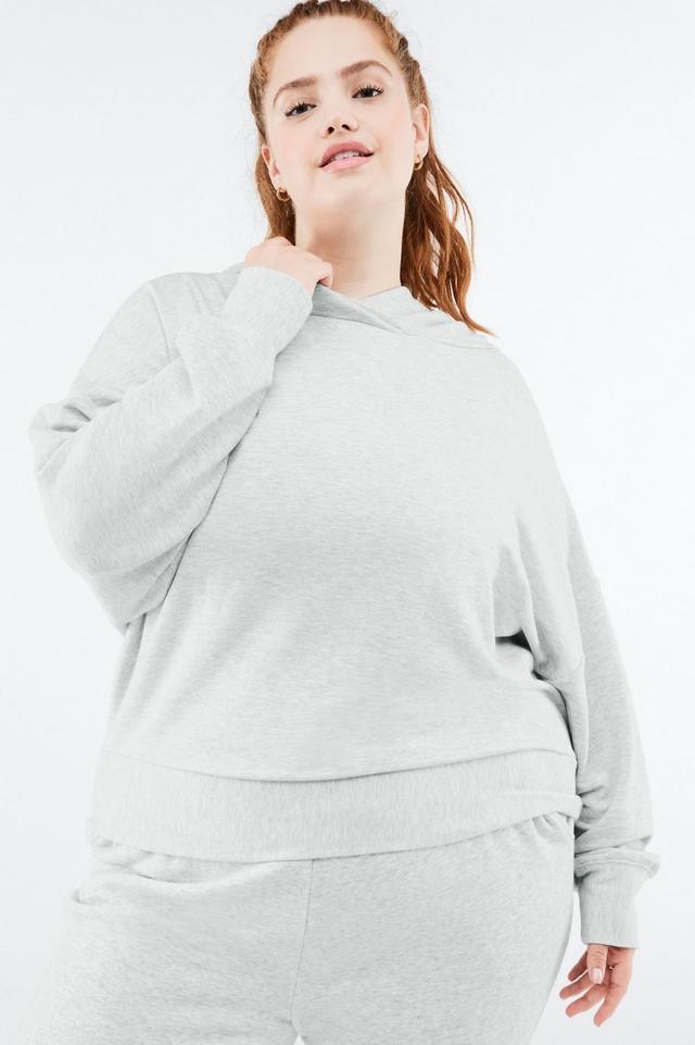 Fabletics Go-To Hoodie Womens Grey Heather plus Size 1X Product Image