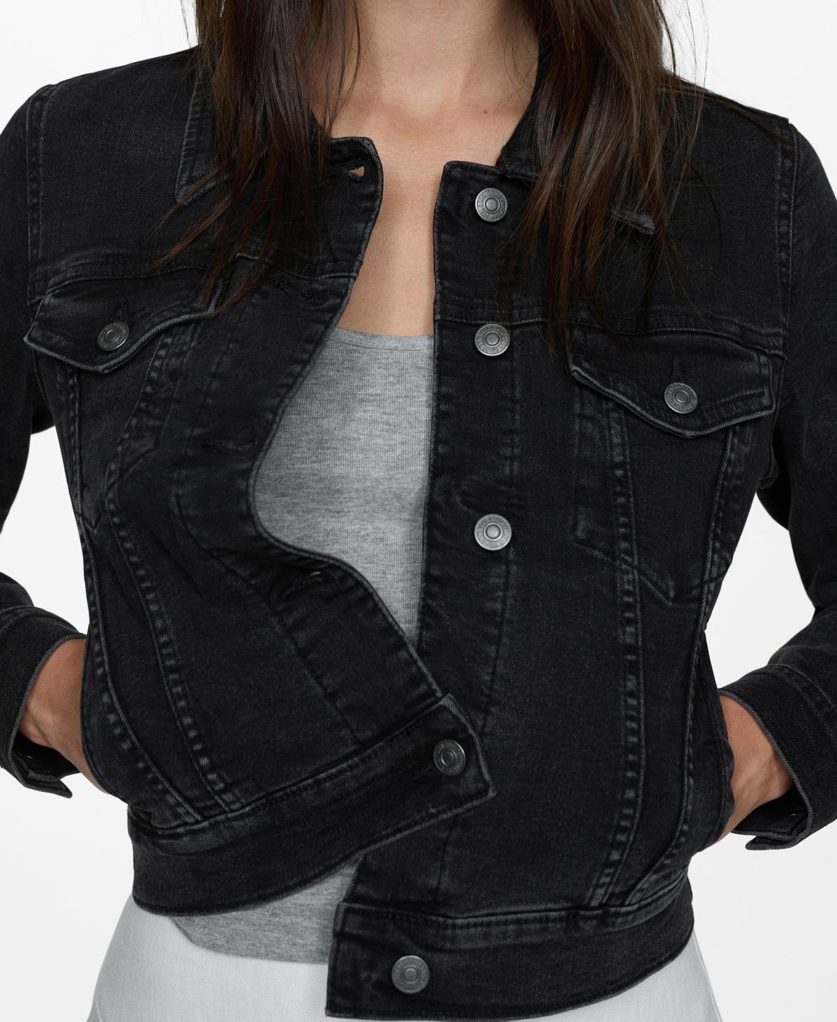 Mango Womens Pocketed Denim Jacket Product Image