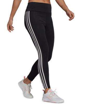 adidas Designed to Move High-Rise 3-Stripes 7/8 Sport Leggings Black XS Womens Product Image