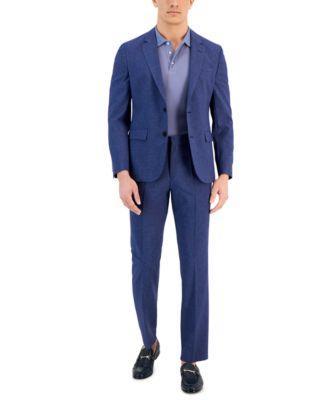 Hugo by Hugo Boss Mens Modern-Fit Micro-Grid Superflex Suit Pants Product Image