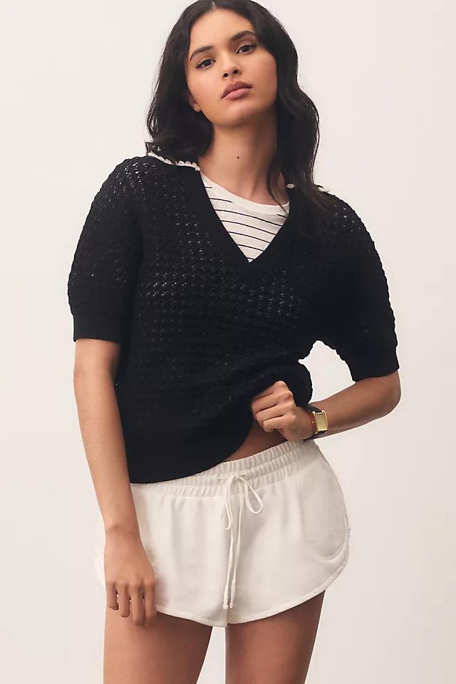 Varley Monte Short-Sleeve V-Neck Sweater Product Image