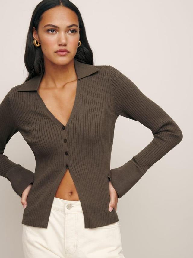 Valentina Ribbed Open Cardigan Product Image