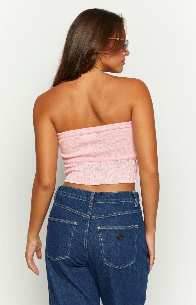 Eloise Pink Knit Tube Top Product Image