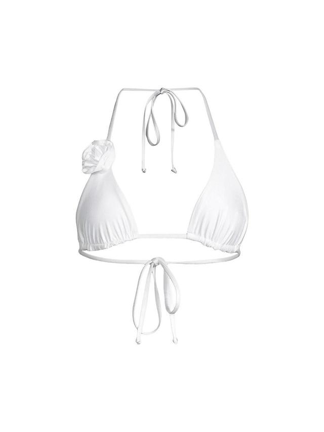 Womens Sofia Rosette Triangle Bikini Top Product Image