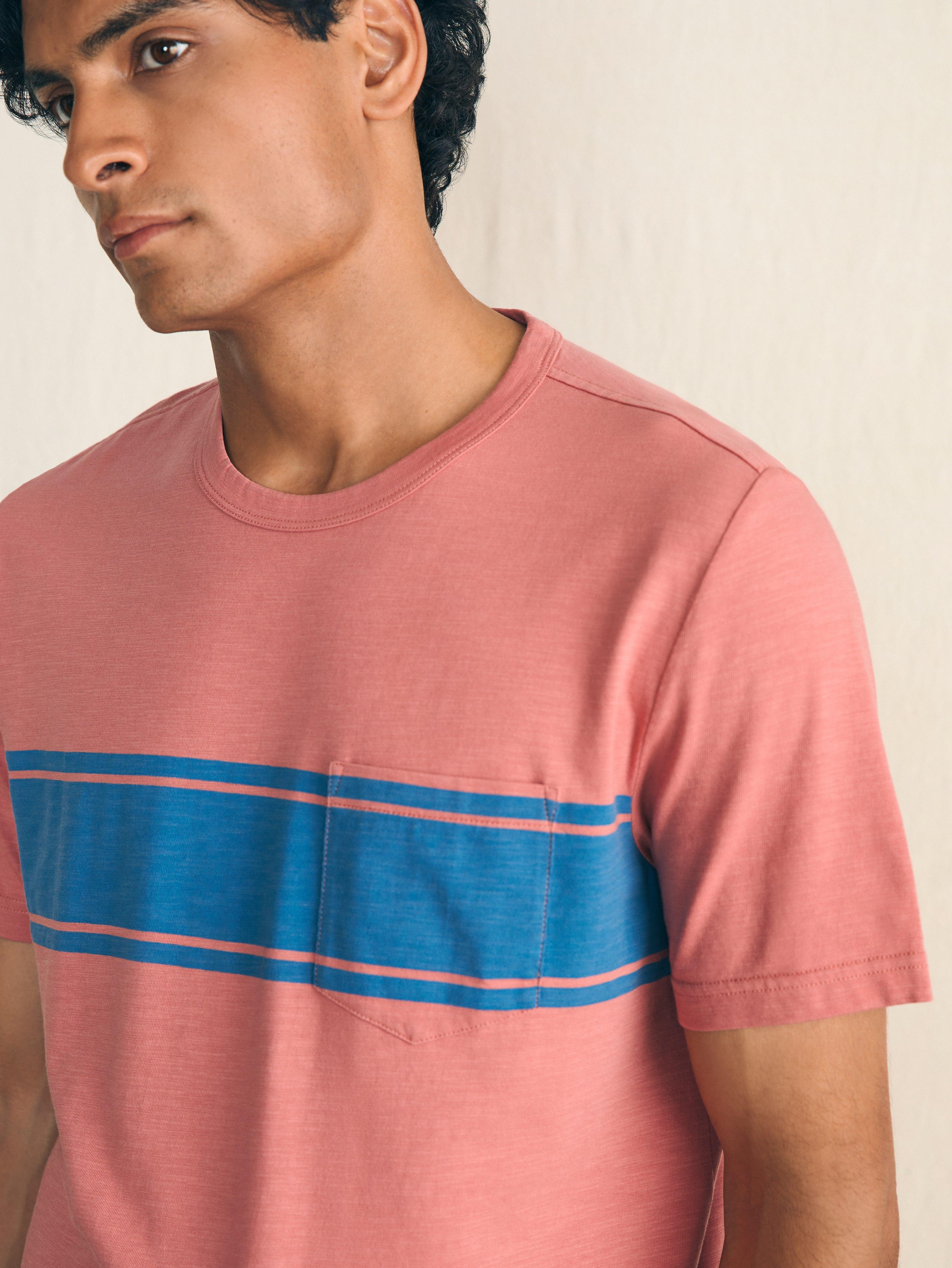 Surf Stripe Sunwashed Pocket Tee - Faded Flag Male Product Image