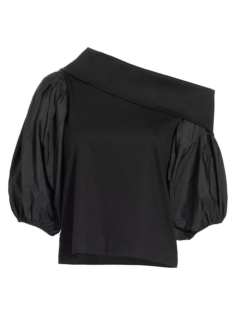 Womens Georgia One-Shoulder Puff-Sleeve Top Product Image