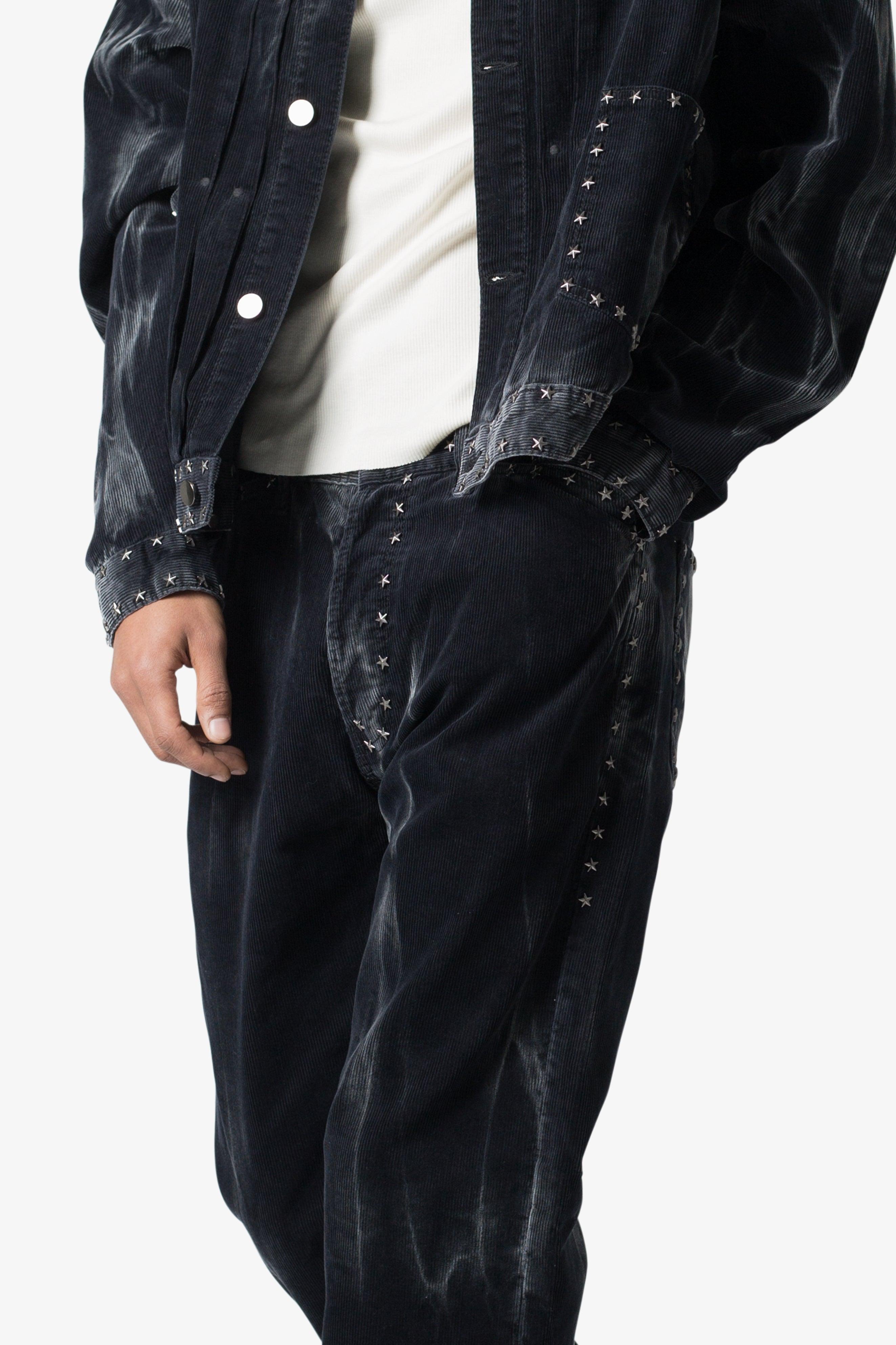 Star Studded Pants - Washed Black Product Image