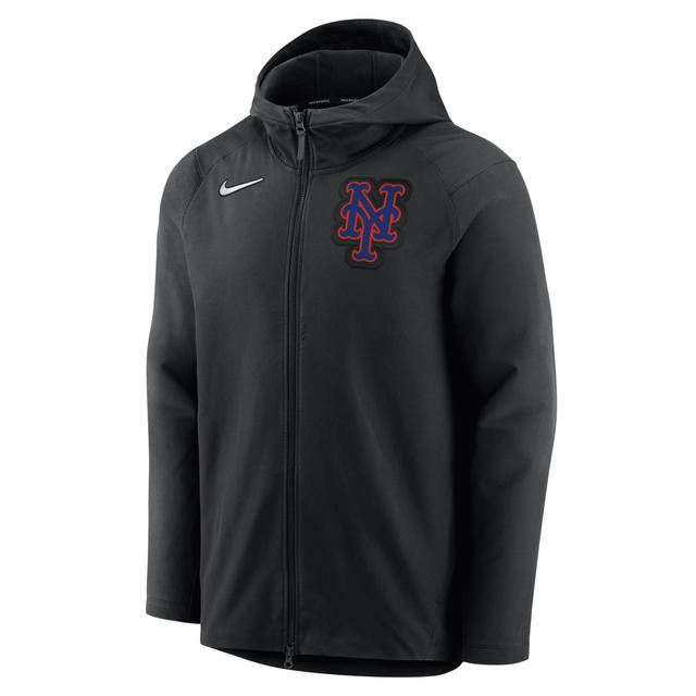 NIKE Men's New York Mets Authentic Collection Performance Full-zip Hoodie In Black Product Image