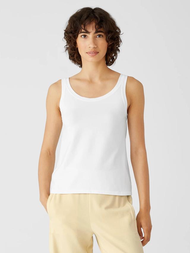 EILEEN FISHER Traceable Cotton Jersey Scoop Neck Tankfemale Product Image