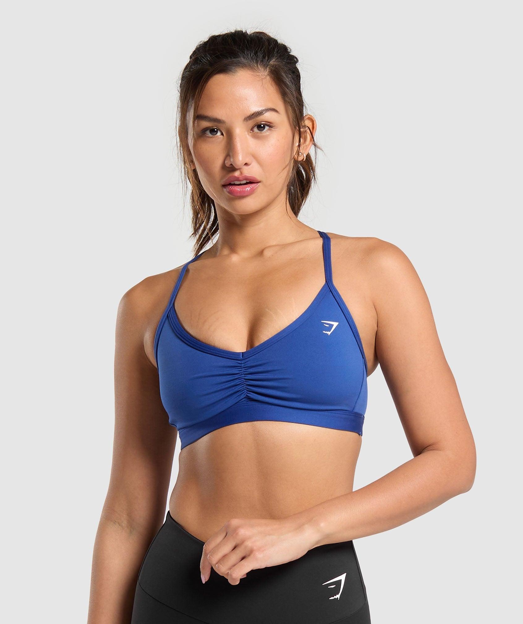 Ruched Strappy Sports Bra Product Image