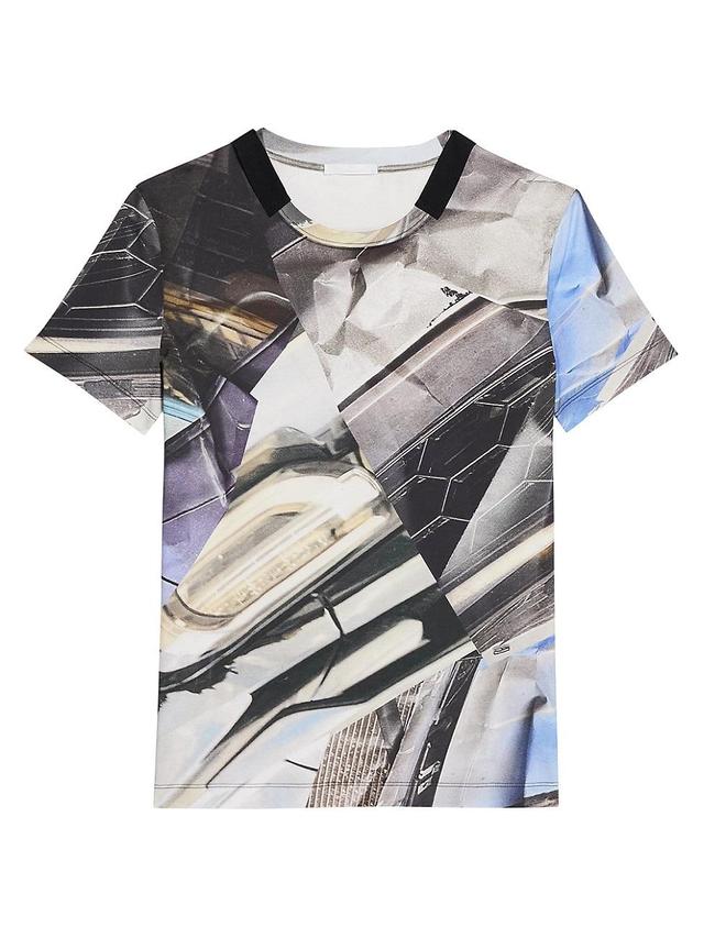 Mens Crinkled Photo Print T-Shirt Product Image