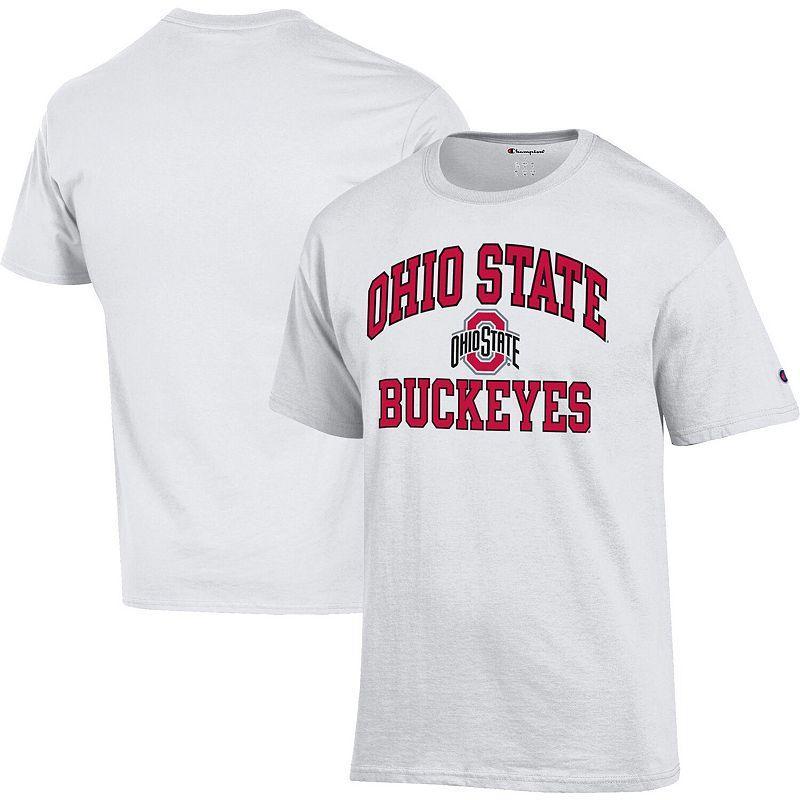 Mens Champion White Ohio State Buckeyes High Motor T-shirt Product Image