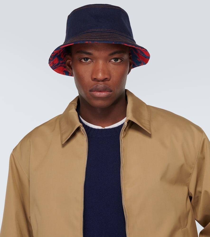 BURBERRY Denim Bucket Hat In Blue Product Image