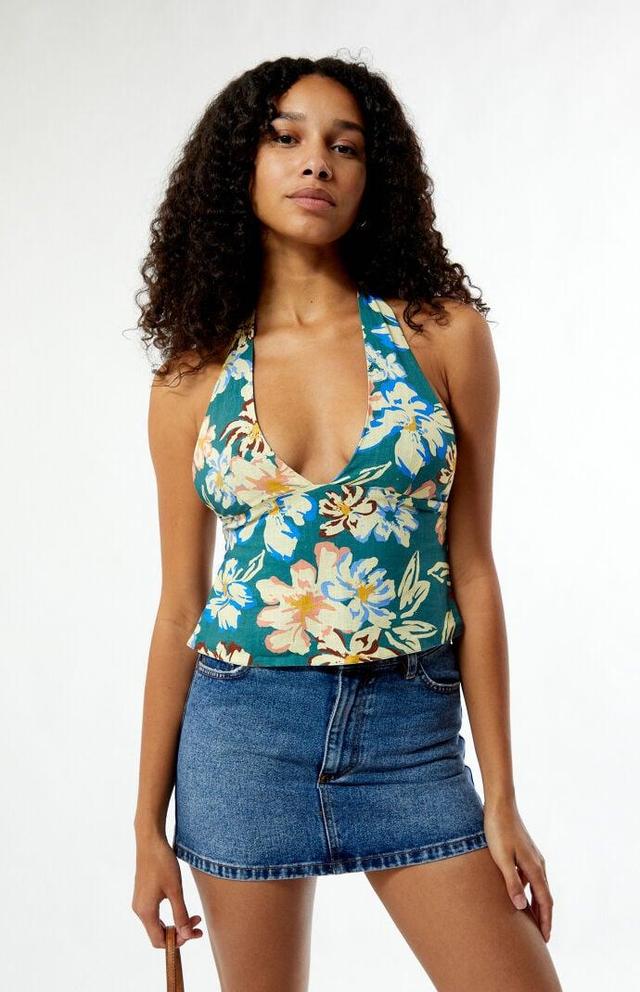 Rhythm Women's Hawaiian Floral Halter Top Product Image