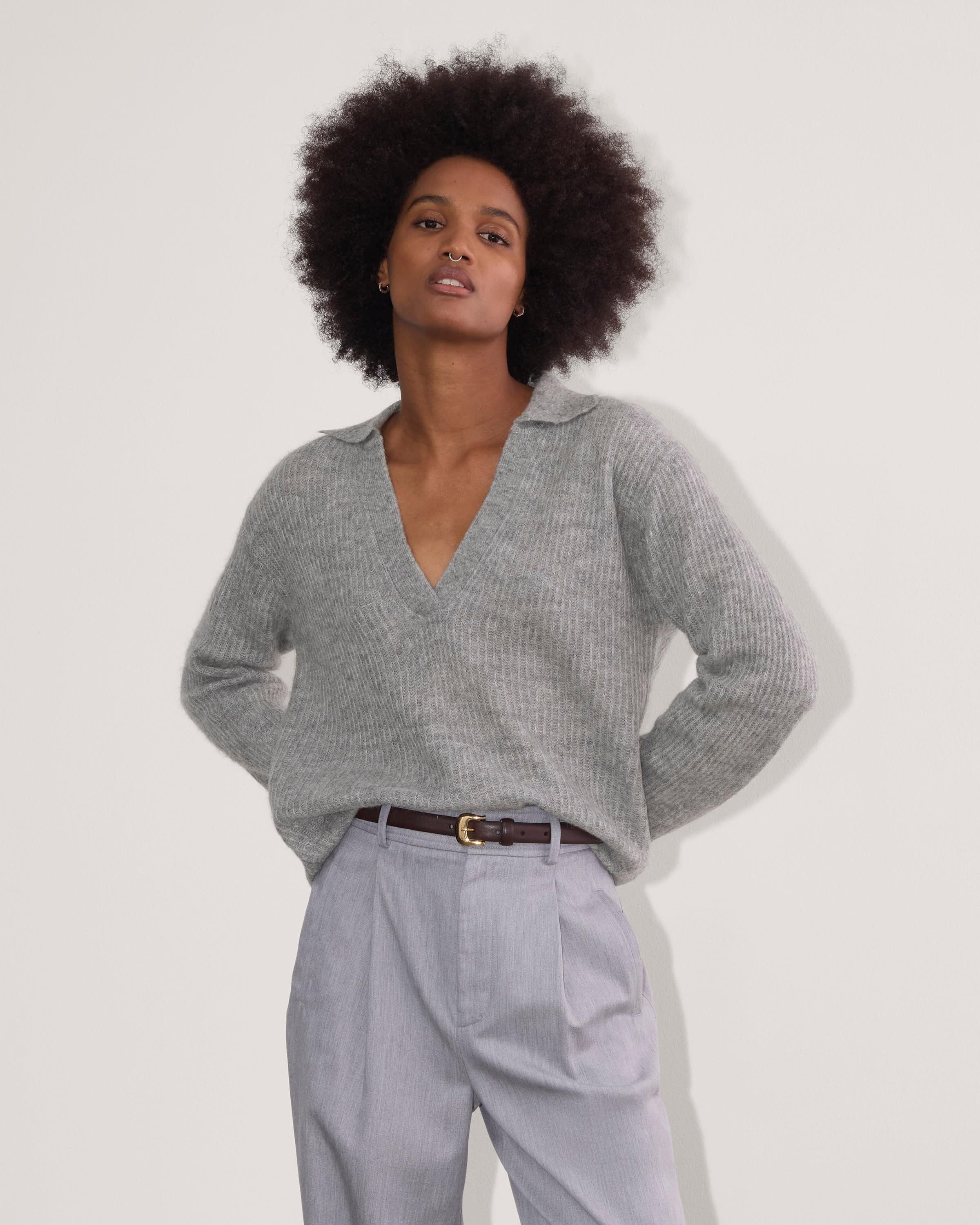 The Oversized Polo in Alpaca Product Image