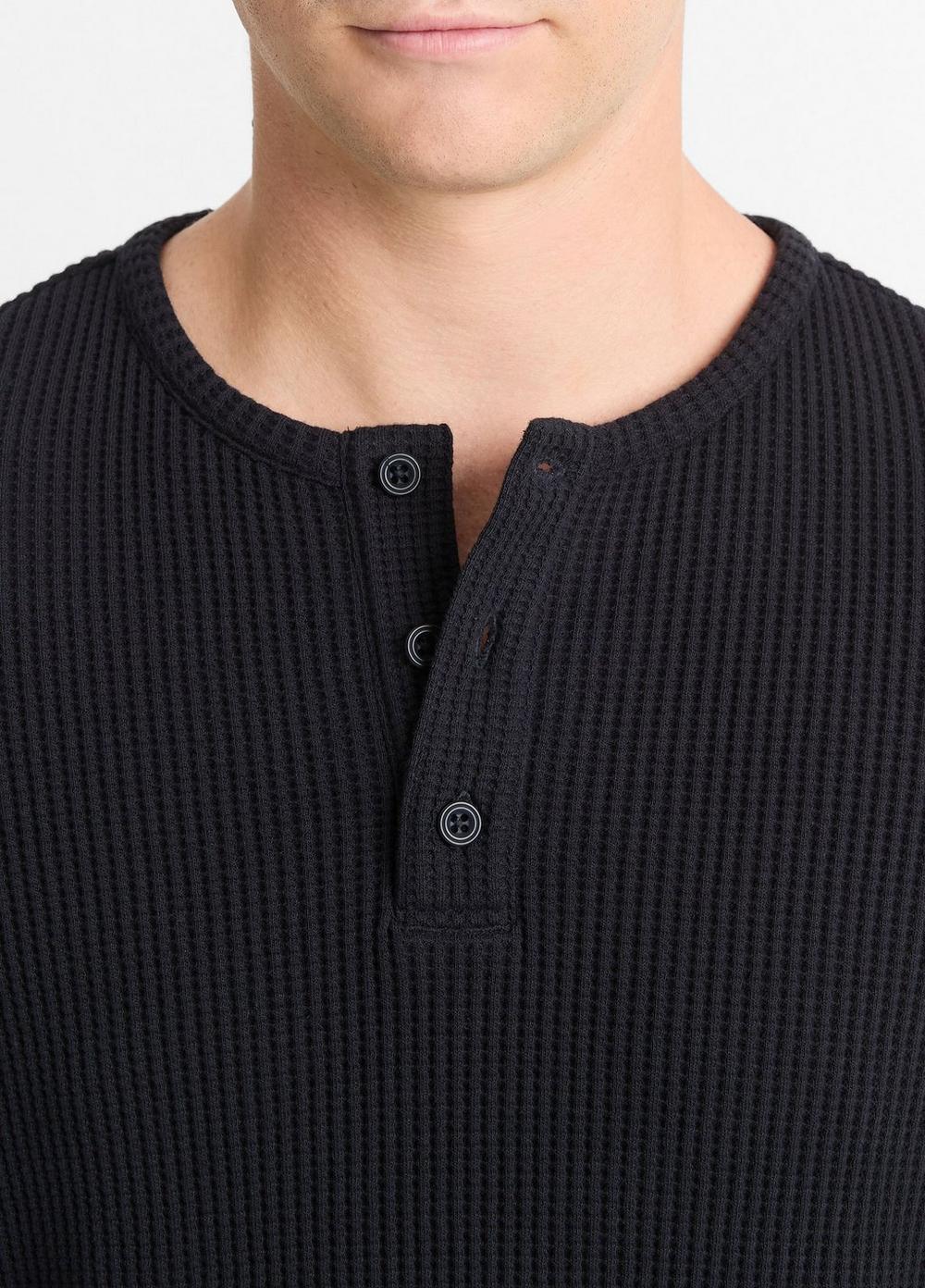 Chunky Waffle Cotton-Blend Henley Product Image