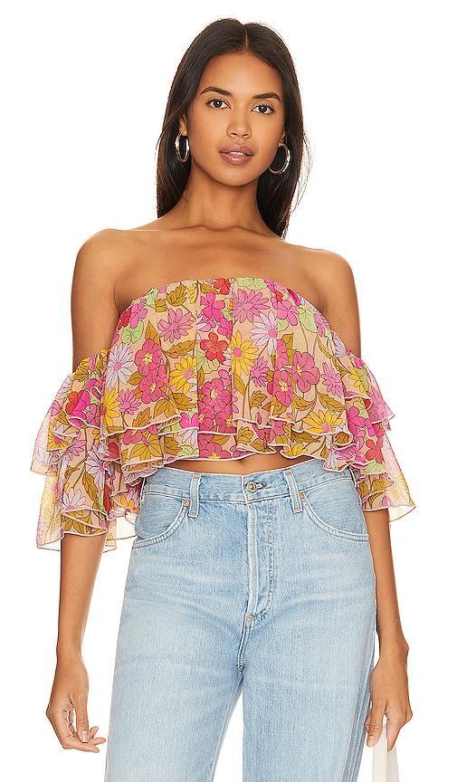 Show Me Your Mumu Rossella Ruffle Top Size M, XL. Product Image