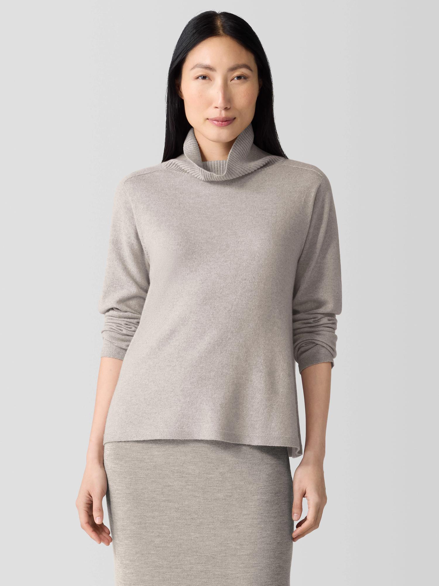 EILEEN FISHER Italian Cashmere Turtleneck Topfemale Product Image