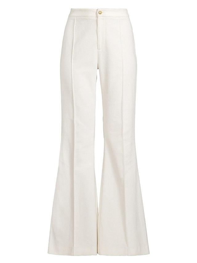 Womens Corduroy Flared Trousers Product Image