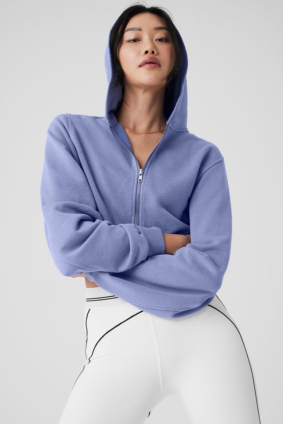 Washed Sweet Escape Hoodie - Lilac Blue Wash Female Product Image