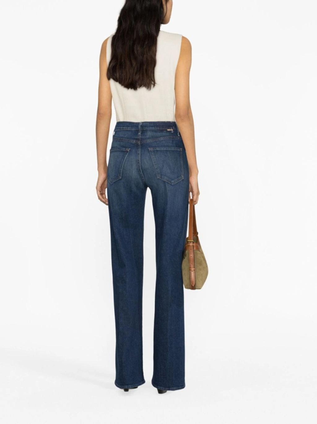 High-waist Wide-leg Jeans In Blue Product Image