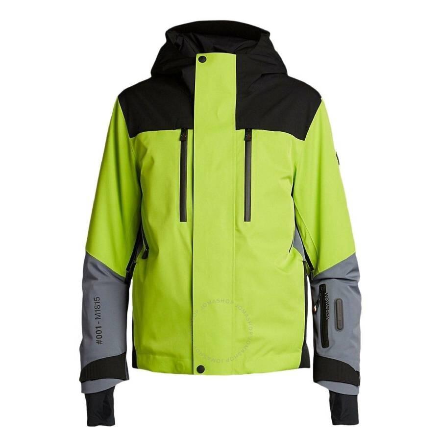 MONCLER Green Cerniat Down Jacket In Green Black Grey Product Image