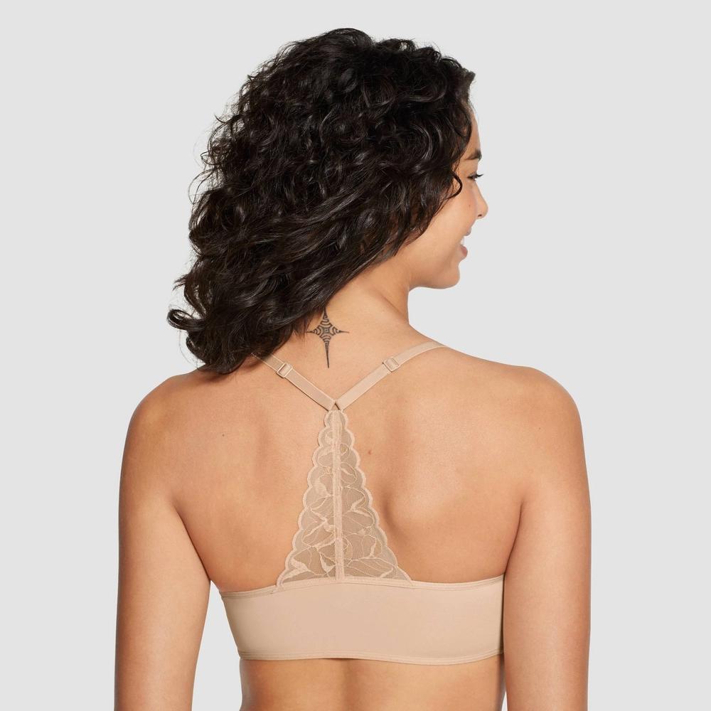 True & Co. Womens Everybody Lace Racerback Bralette - Bare Product Image