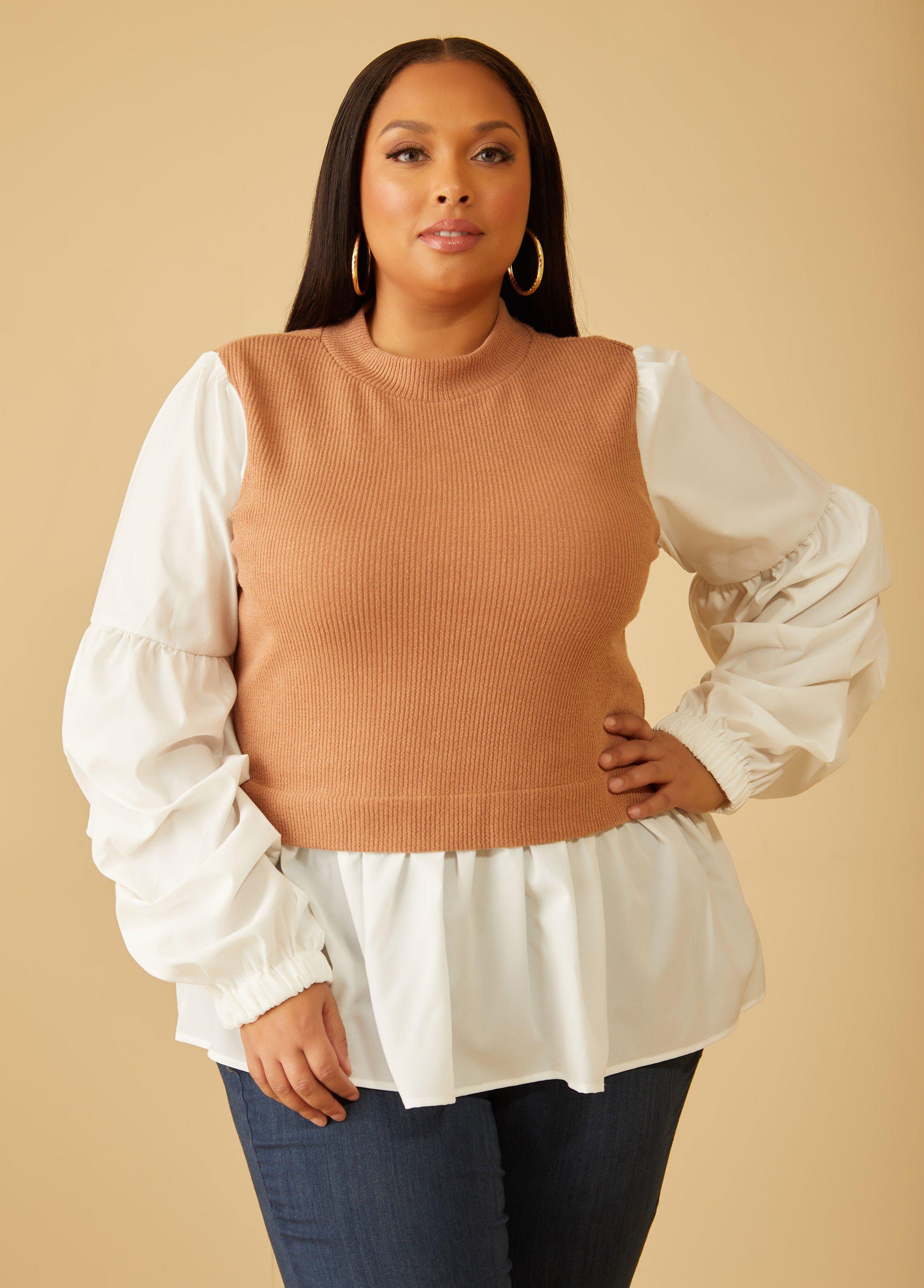 Ruched Paneled Ribbed Top Product Image