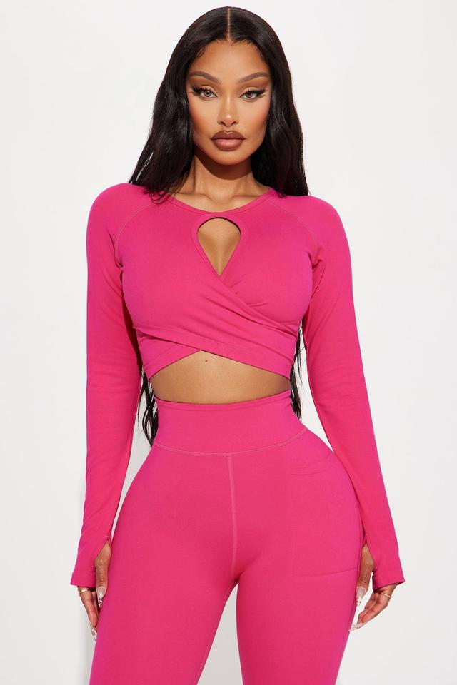 Deep Bend Super Soft Active Top - Fuchsia Product Image