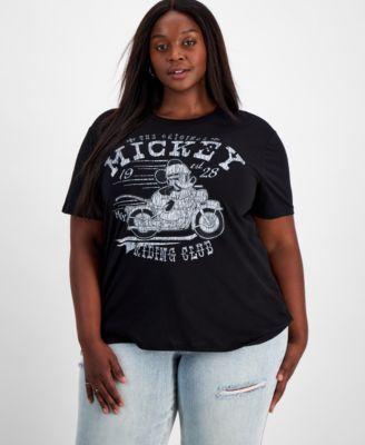 Trendy Plus Size Mickey Motorcycle Club Graphic T-Shirt Product Image