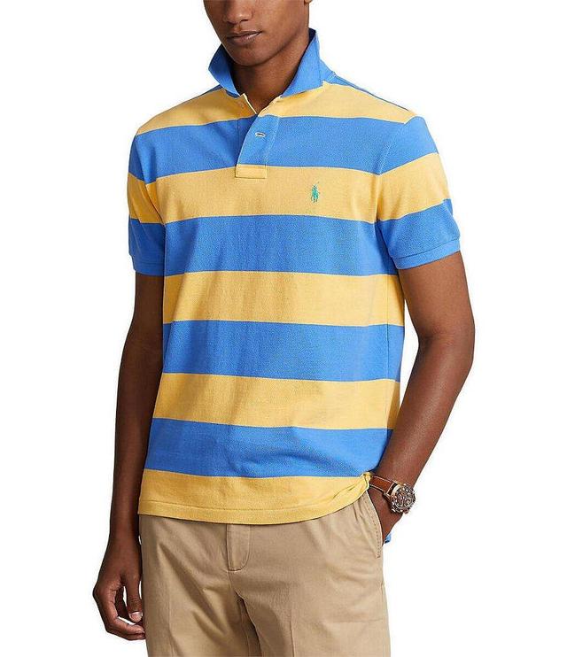 Polo Ralph Lauren Classic-Fit Striped Mesh Short Sleeve Polo Shirt Product Image