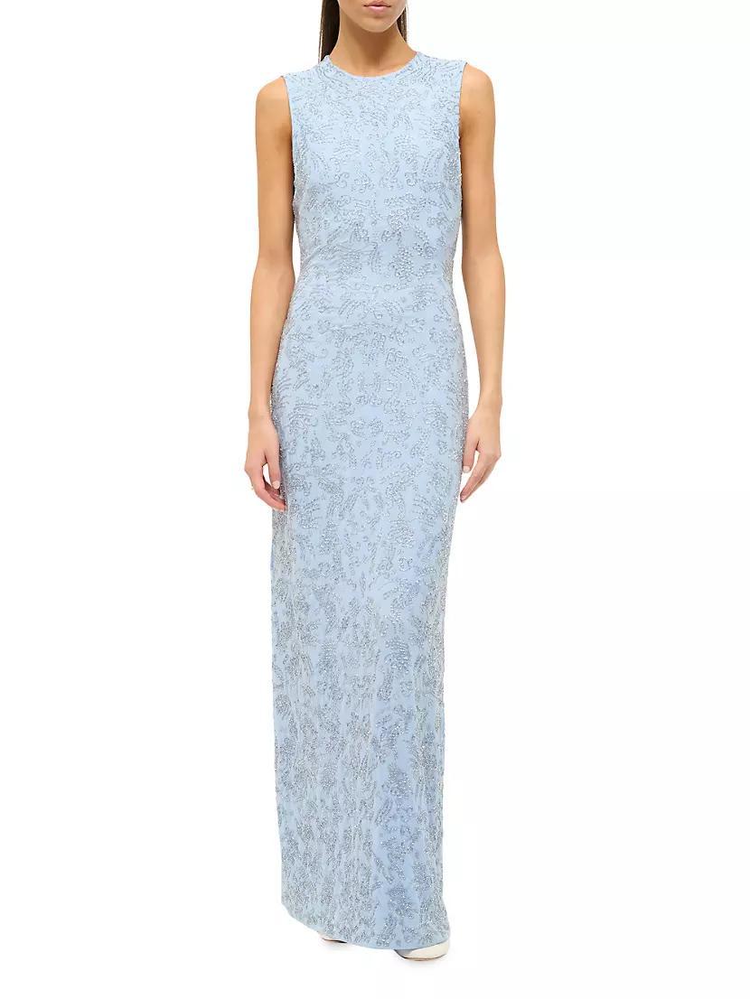 Como Beaded Column Maxi Dress Product Image