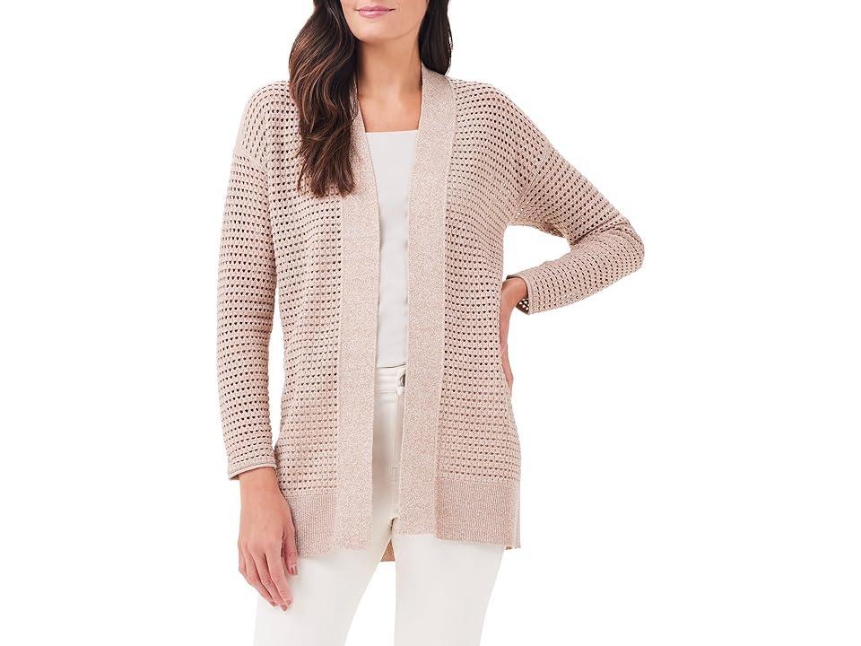 NIC+ZOE Moonlight Mesh Cardigan (Neutral Mix) Women's Sweater Product Image