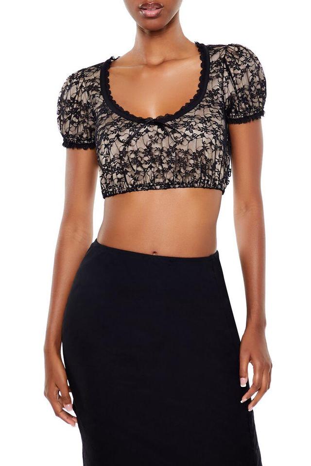 Scalloped Lace Crop Top | Forever 21 Product Image