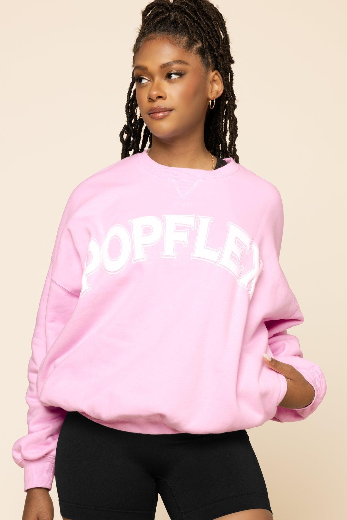 POPFLEX® Cloud Crewneck Sweater - Pink Crush Product Image