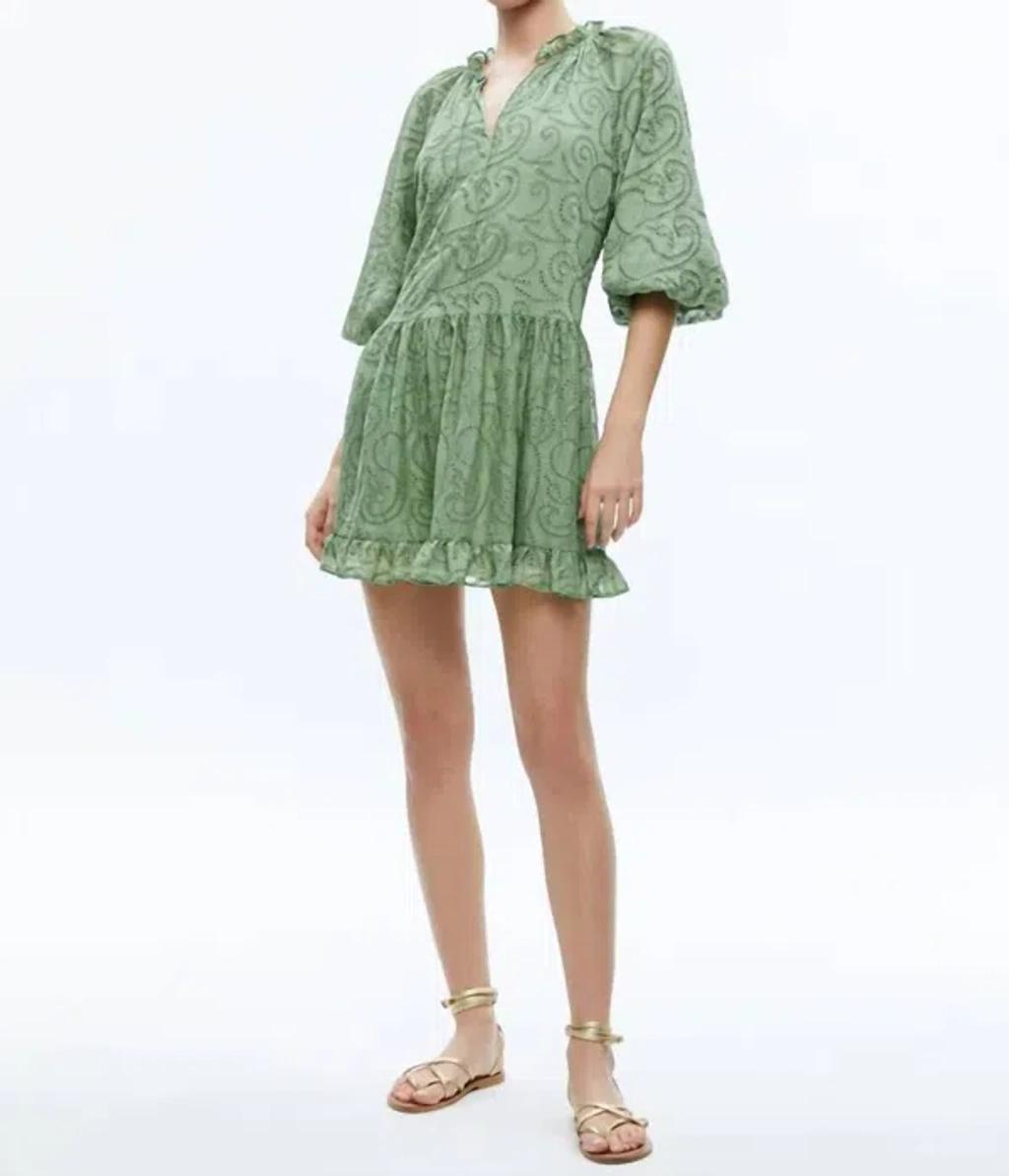 Sherrie Gathered Tunic Dress In Green Product Image