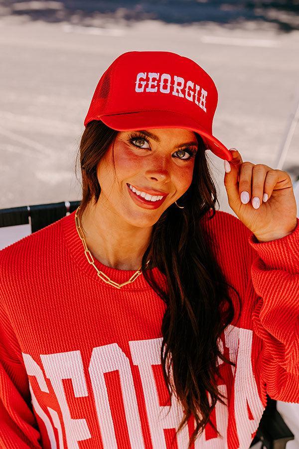 Georgia Embroidered Trucker Hat Product Image